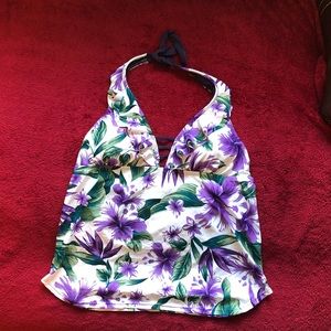 Sexy Plunge Halter Neckline Tankini Top